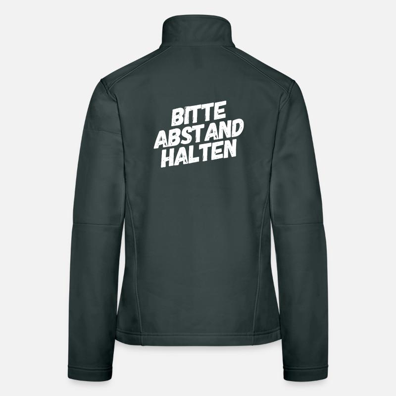Bitte Abstand halten Frauen Softshelljacke