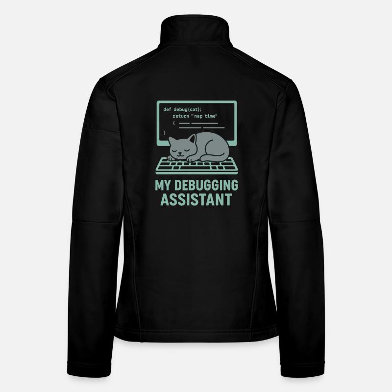 Mon chat assistant de débogage - Veste en tissu softshell Femme - noir