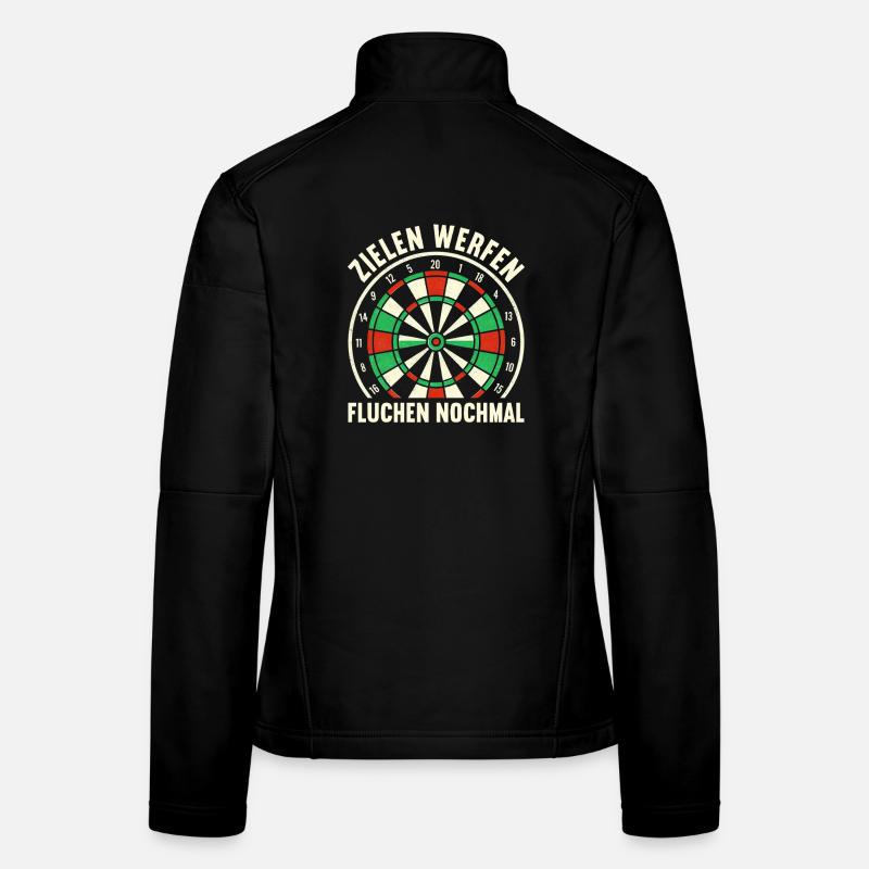 Darts Dart Dartboard Dartboard Dart Player Women's Softshell Jacket