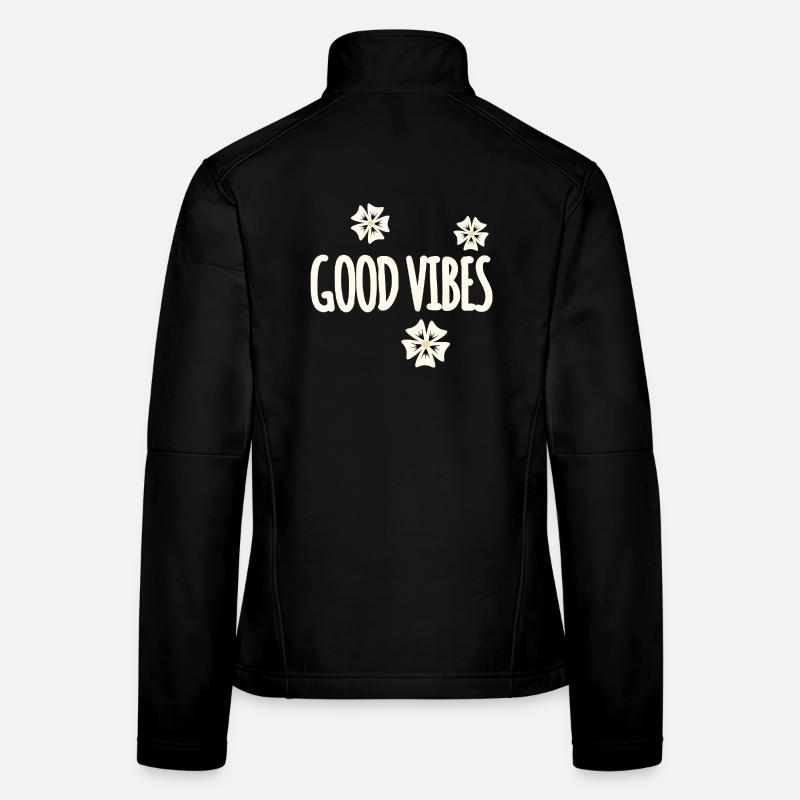 Blumen symbolisiert positive Vibes Design Frauen Softshelljacke