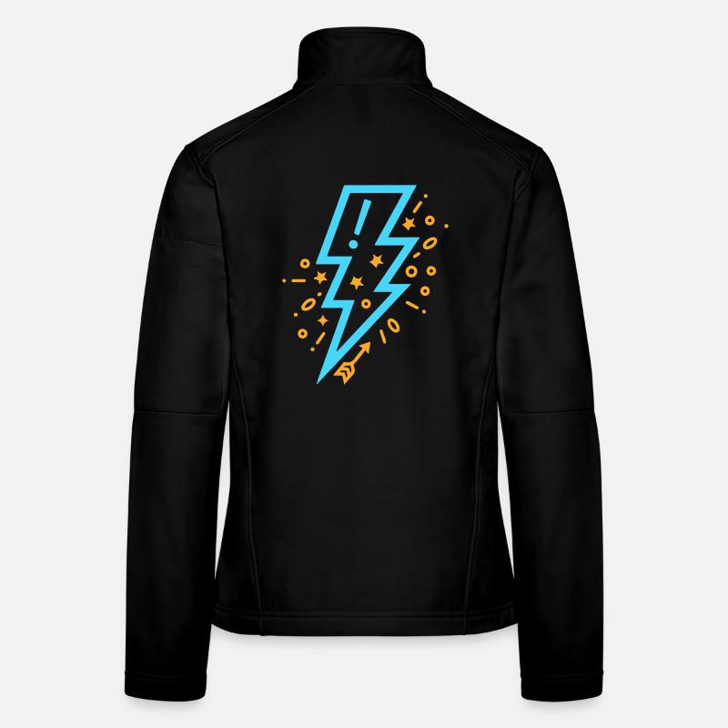 Lightning with Young and Vigorous Style Women's Softshell Jacket