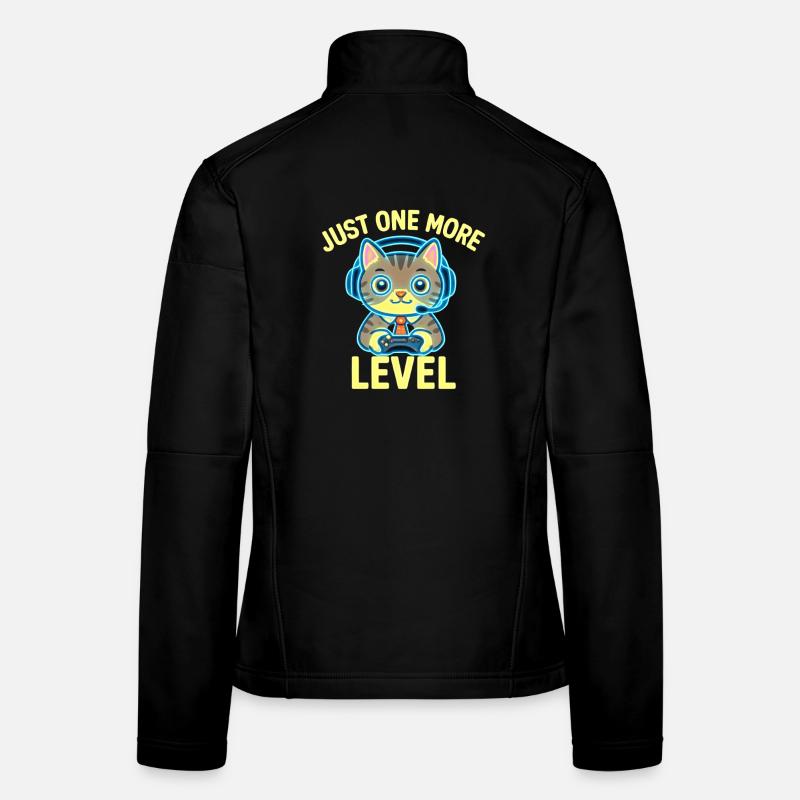 Gamer Cat – Just One More Level Women's Softshell Jacket