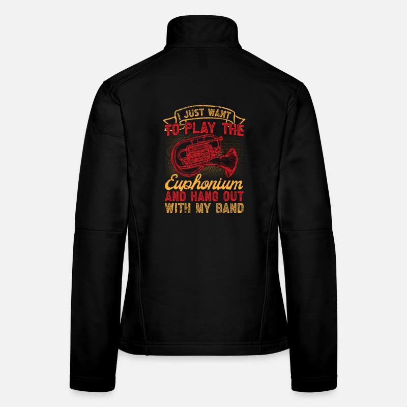 Euphonium Just Want To Play The Euphonium Baritone - Frauen Softshelljacke - Schwarz