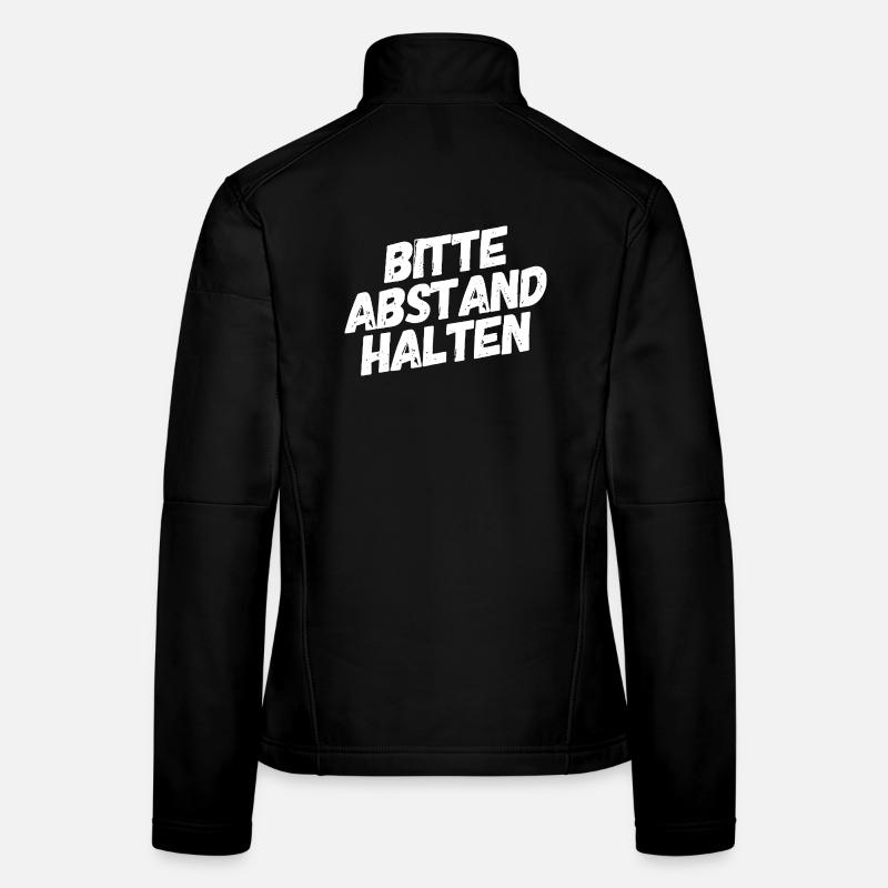 Bitte Abstand halten Frauen Softshelljacke