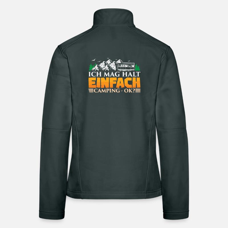 Camper Camping Caravan Saying Women's Softshell Jacket