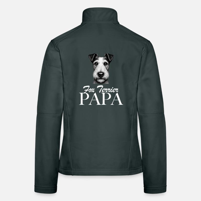 Papa fox-terrier Veste en tissu softshell Femme