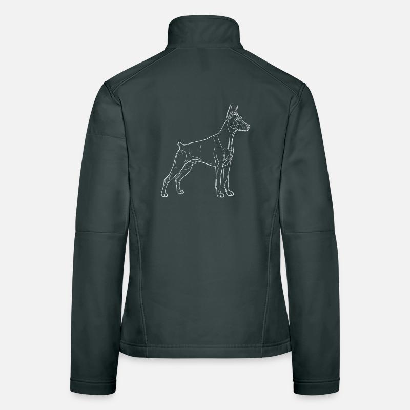 Graceful Doberman in side view Women's Softshell Jacket