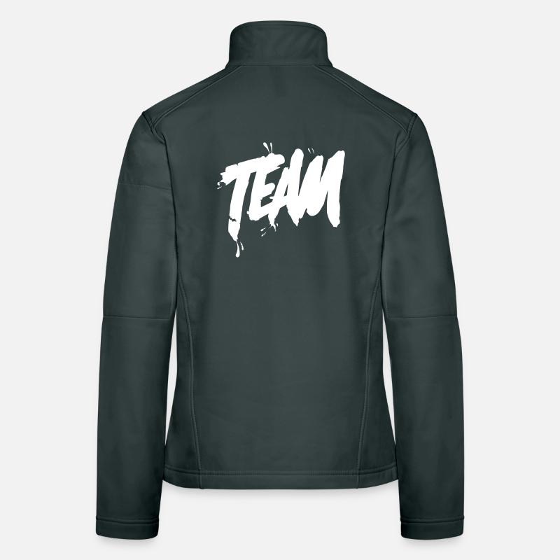 Lettrage d’équipe Veste en tissu softshell Femme