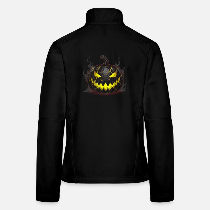 Evil Lightning Pumpkin Women's Softshell Jacket