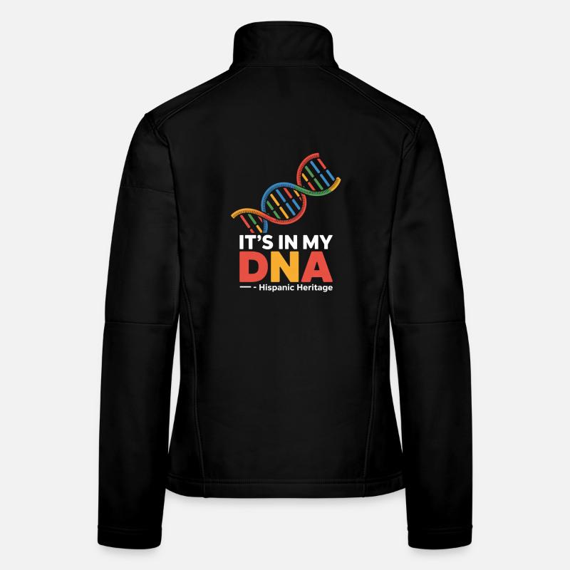 C’est dans mon ADN Héritage hispanique Fierté latino Veste en tissu softshell Femme