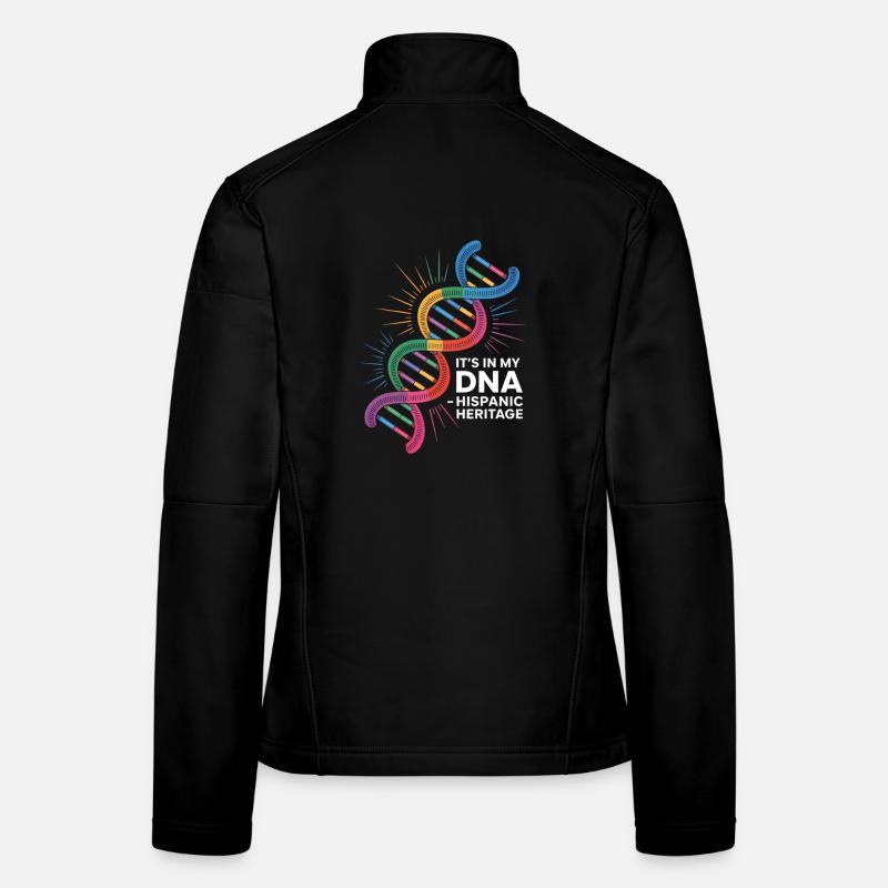 C’est dans mon ADN Héritage hispanique Fierté latino Veste en tissu softshell Femme
