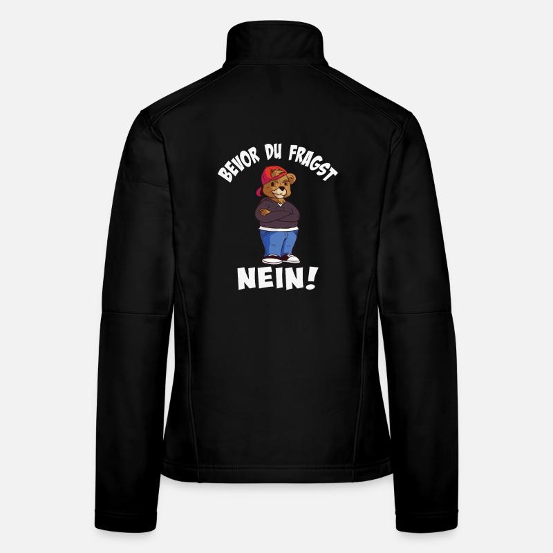 Cool bear style with trendy hat Women's Softshell Jacket