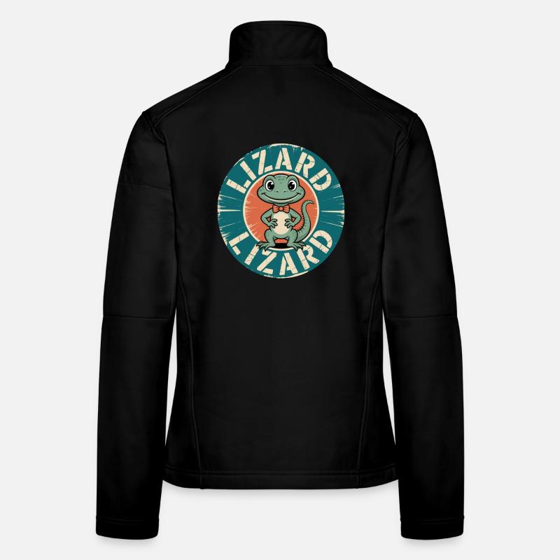 Lizard Meme Funny Weirdcore Vibes Women's Softshell Jacket
