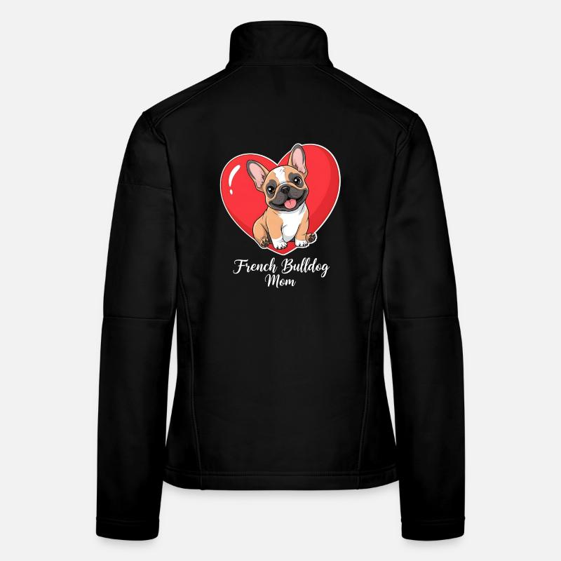 Maman Bouledogue Français - Coeur Aimant Veste en tissu softshell Femme