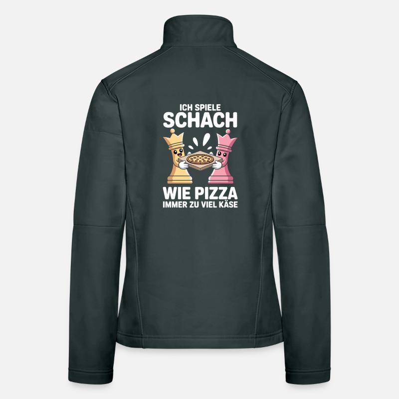 Chess and Pizza Extra Cheese Chess Player Women's Softshell Jacket