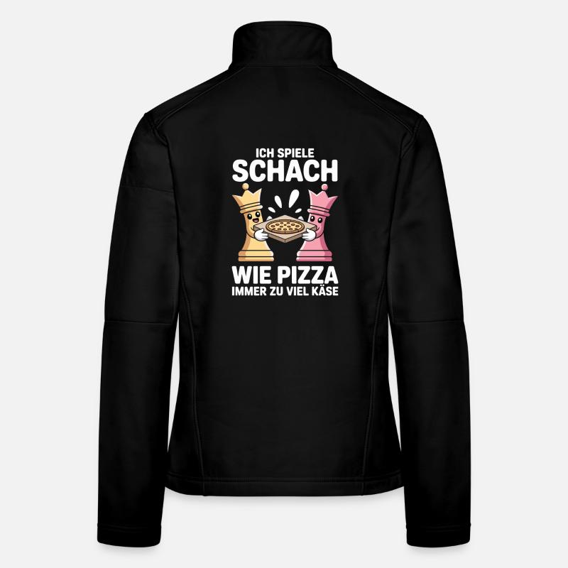 Joueur d’échecs et de pizza Extra Cheese Chess Veste en tissu softshell Femme
