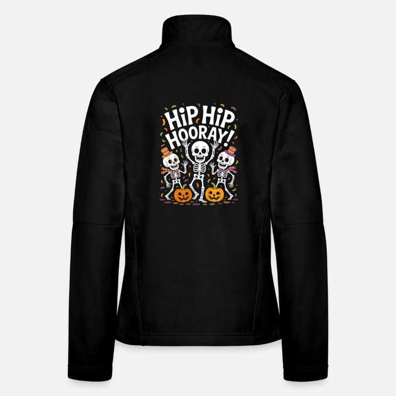 Halloween hanche hanche hourra danse squelettes Veste en tissu softshell Femme
