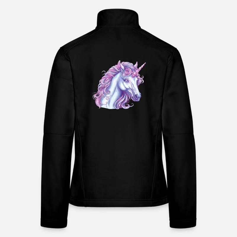 Licorne enchantée Expression magique Veste en tissu softshell Femme