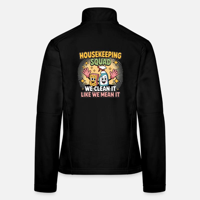 Funny Cleaning Design Women's Softshell Jacket