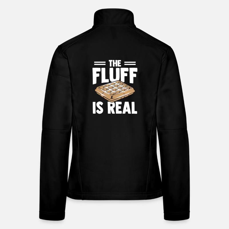 Gaufres Nourriture Candy Fluff est réel Veste en tissu softshell Femme
