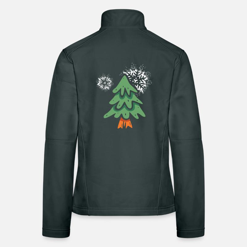 Christmas tree with snowflakes Women's Softshell Jacket