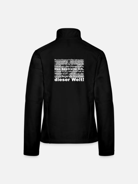 Universums Baustein Zitat Typo - Frauen Softshelljacke - Schwarz - Hinten