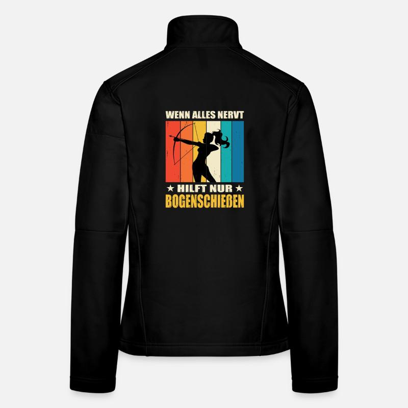 Bogenschießen Geschenke Bogenschützin Bogensport Frauen Softshelljacke