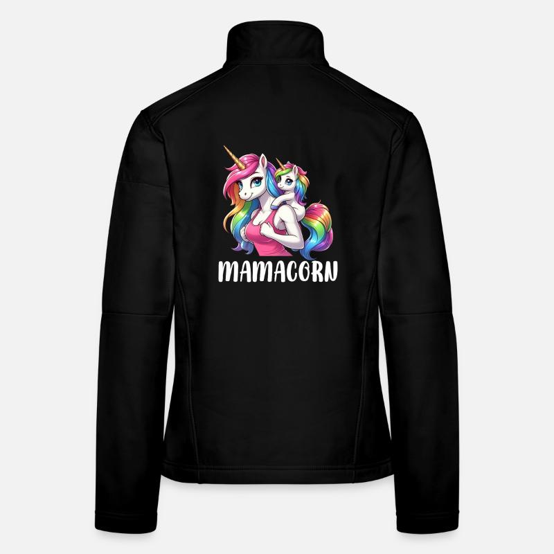 Mamacorn Mama Einhorn Mutter Damen Partnerlook Frauen Softshelljacke