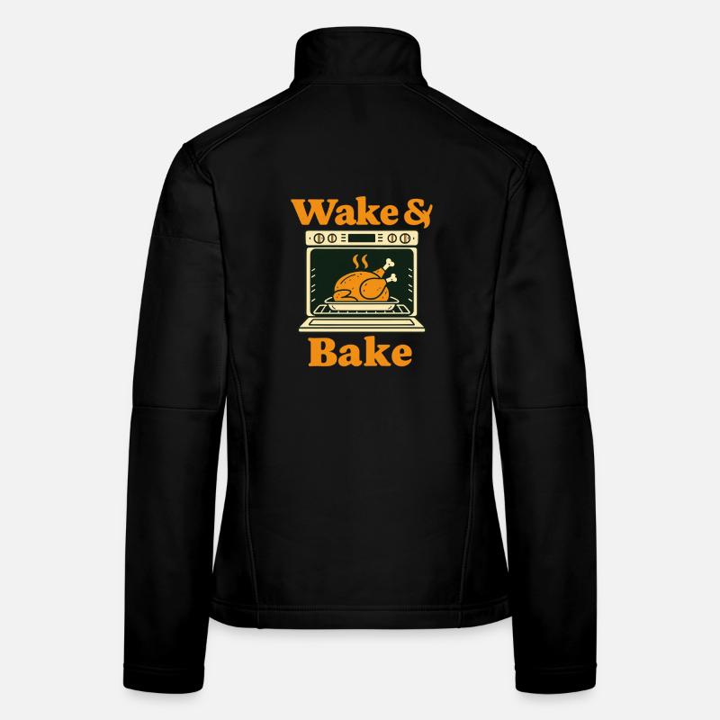 Thanksgiving Wake And Bake Drôle de Dinde Veste en tissu softshell Femme