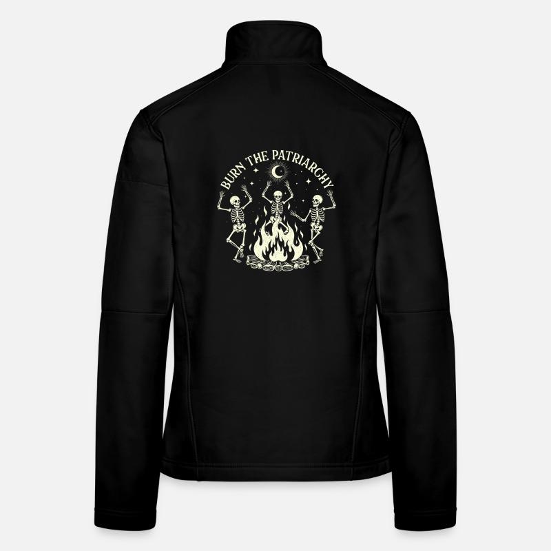 Burn The Patriarchy Spooky Halloween Feminist - Women's Softshell Jacket - black