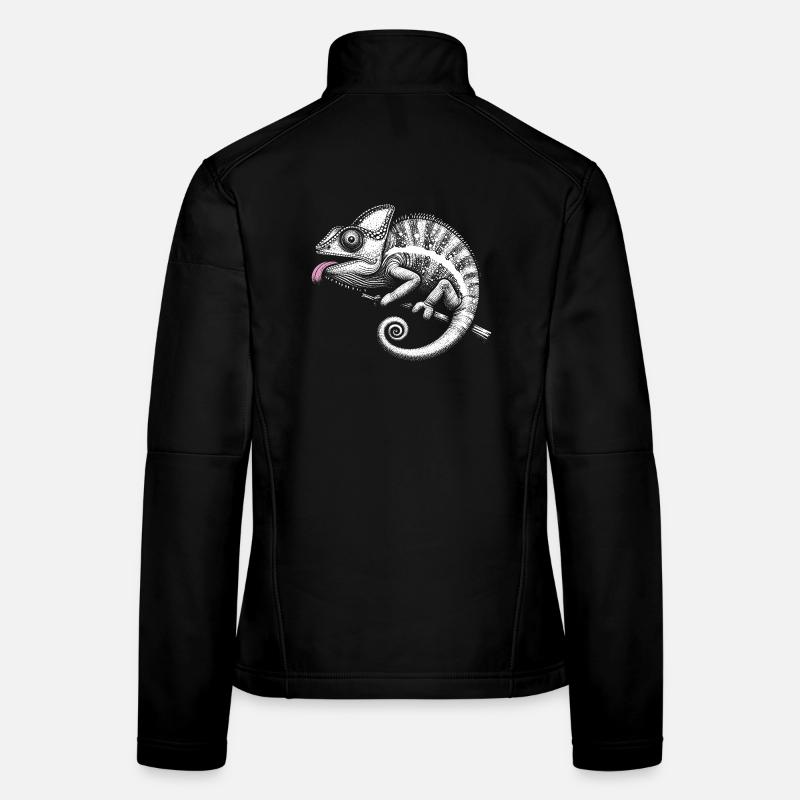 Chamäleon Pastell Stammeskunst Frauen Softshelljacke