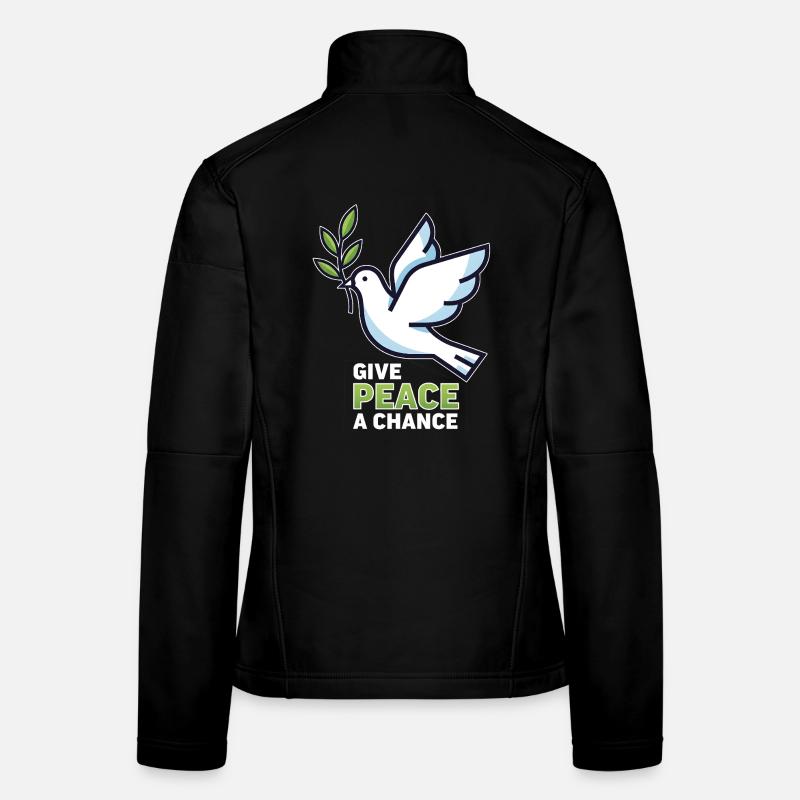Friedenstaube Give Peace a Chance  - Antikrieg  Frauen Softshelljacke