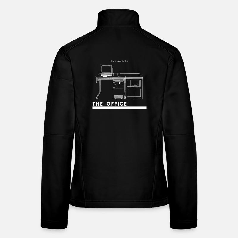 Silhouette de bureau rétro Veste en tissu softshell Femme