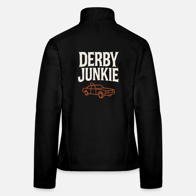 Démolition Derby Fan Pit Crew Crash Driver Fair Veste en tissu softshell Femme