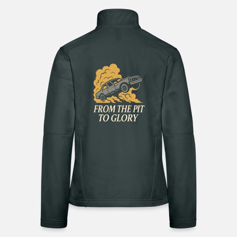 Demolition Derby Fan Pit Crew Crash Driver Fair Women's Softshell Jacket