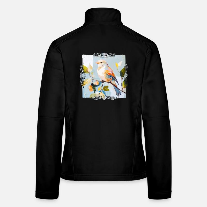 Bunter Vogel im Aquarellstil Frauen Softshelljacke