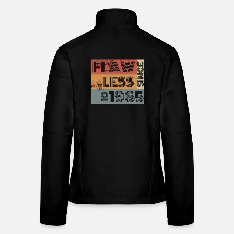 60. Geburtstag Flawless since 10/1965 Frauen Softshelljacke