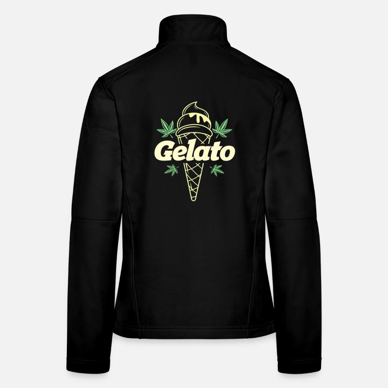 Gelato Leaf Icecream Cone 420 Aesthetic Frauen Softshelljacke