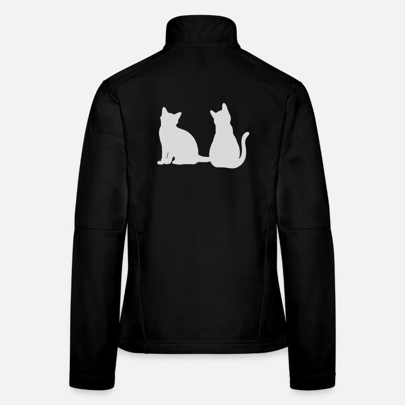 Cats Back to Back Design Women's Softshell Jacket