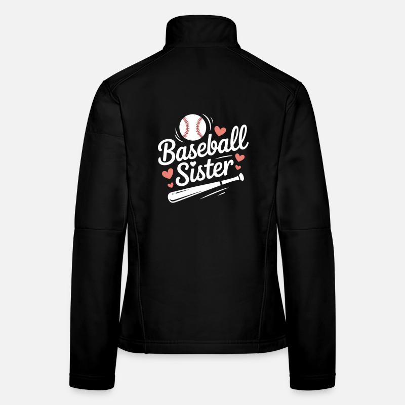 Baseball Dire Soeur Drôle Baseball Cadeau Veste en tissu softshell Femme