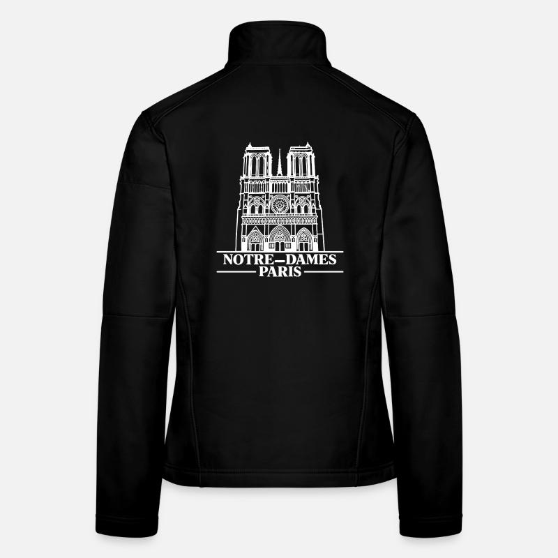 Notre-Dame Paris Silhouette Gothique Veste en tissu softshell Femme