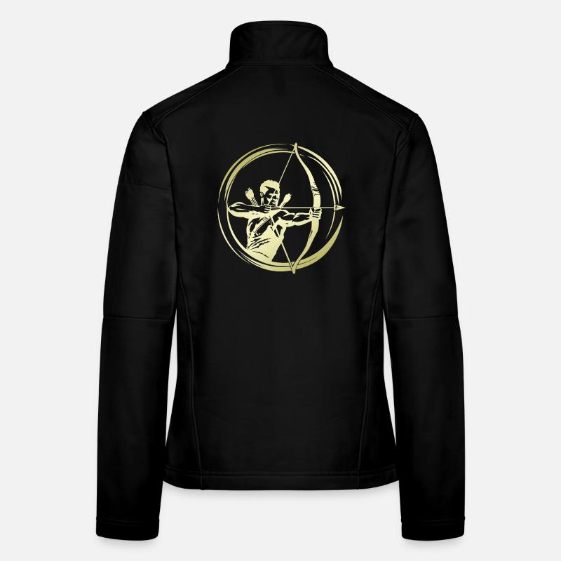 Silhouette de tir à l’arc Veste en tissu softshell Femme