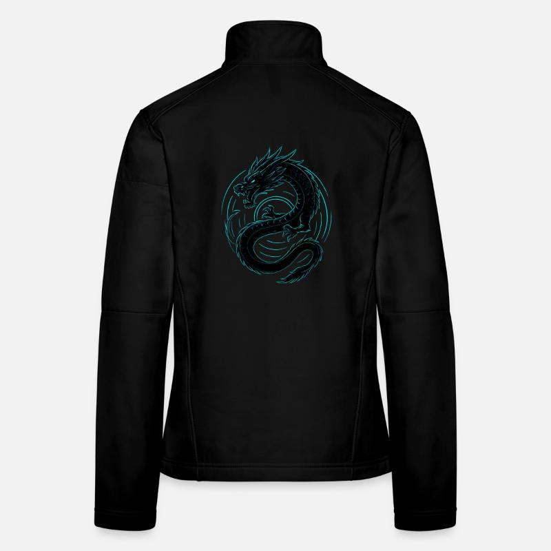Neon Drache Frauen Softshelljacke