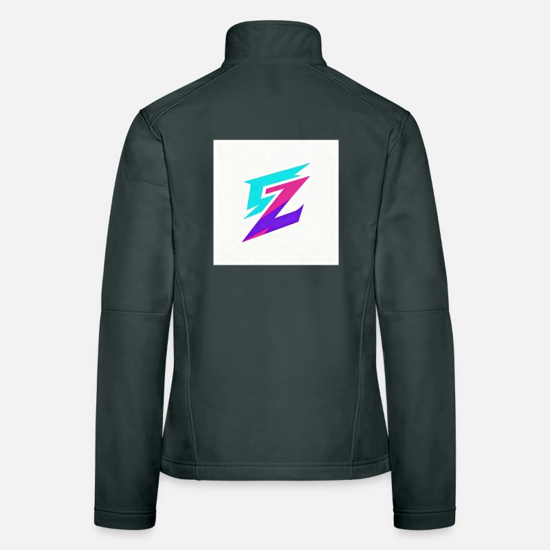 Zigzag Neon Gradient Logo Women's Softshell Jacket