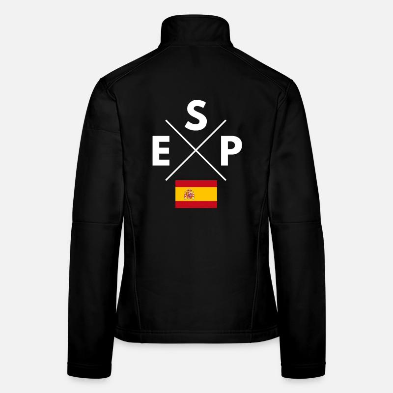 Croix du drapeau de l’Espagne Veste en tissu softshell Femme