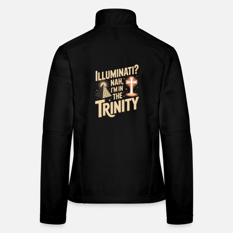 Christian Illuminati In The Trinity Women's Softshell Jacket