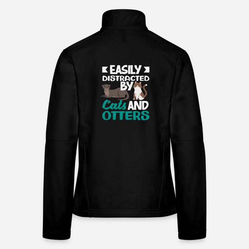 Seeotter Cartoon Katzen Frauen Softshelljacke