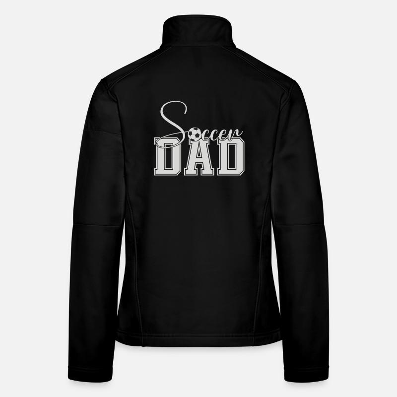 Soccer Dad Varsity Block Text Women's Softshell Jacket