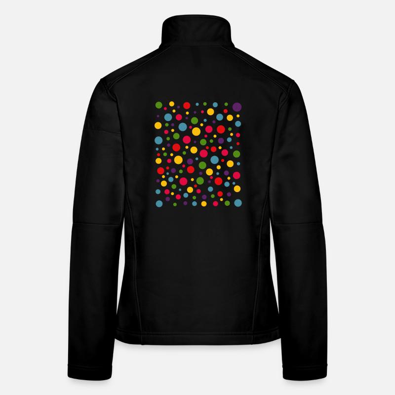 Spotty Dot Colors Pattern Tee Women's Softshell Jacket