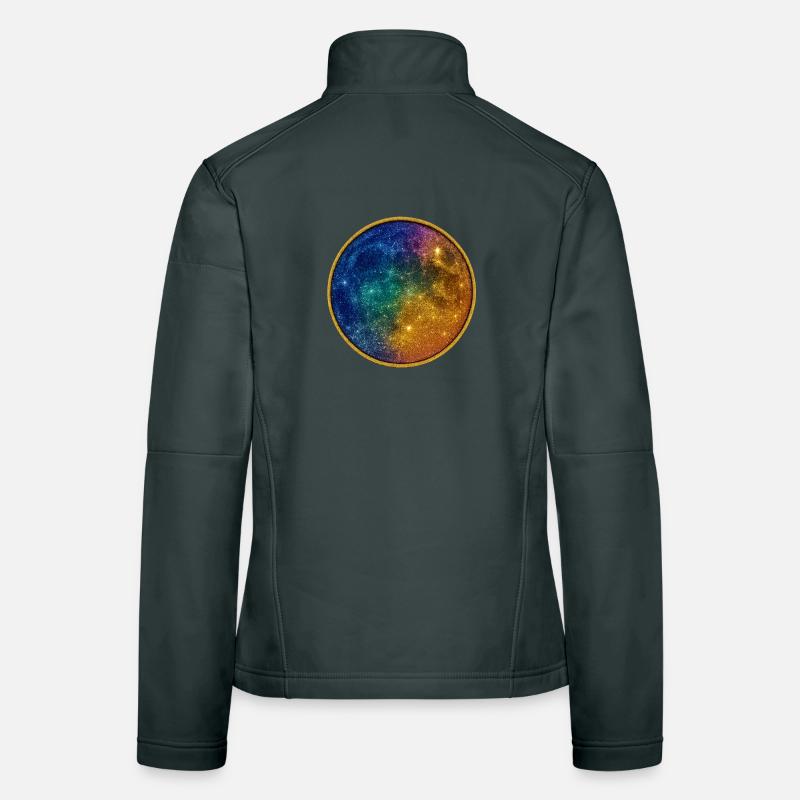 Cosmic Rainbow Circle Women's Softshell Jacket